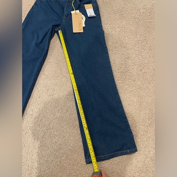 STAG Dark Blue Tall Straight Cut Denim Jeans - Picture 6 of 8